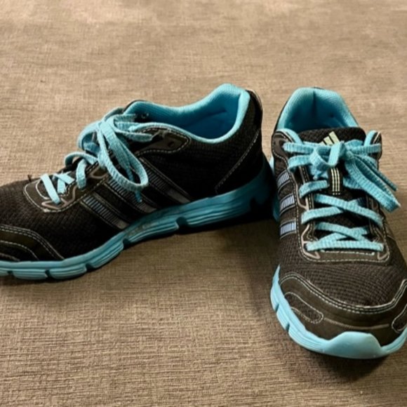 ADIDAS Black & Turquoise Athletic Sneakers - Picture 3 of 4